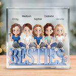 Cherish Every Moment With Your Best Friends - Bestie Personalized Custom Square Shaped Acrylic Plaque - Gift For Women