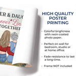 Mom Makes The World Shine - Family Personalized Custom Horizontal Poster - Mother's Day, Gift For Mom, Daughter