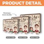This Is Us - Family Personalized Custom Acrylic Puzzle Key Holder - House Warming Gift For Family Members