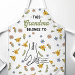 Cooking With Love & Grandkids - Family Personalized Custom Apron - Mother's Day, Gift For Grandma