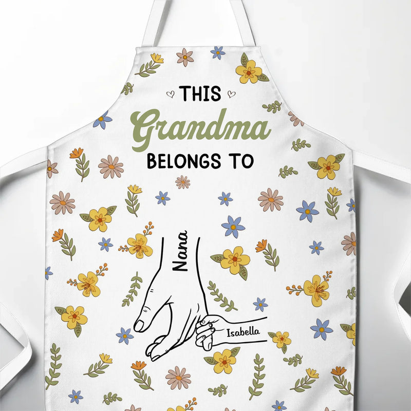 Cooking With Love & Grandkids - Family Personalized Custom Apron - Mother's Day, Gift For Mom, Grandma