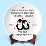 You Are My Forever Mate - Couple Personalized Custom Ceramic Plate - Gift For Husband Wife, Anniversary