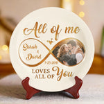 Custom Photo All My Heart, All My Love - Couple Personalized Custom Ceramic Plate - Gift For Wife, Husband, Couple