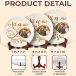 Custom Photo All My Heart, All My Love - Couple Personalized Custom Ceramic Plate - Gift For Wife, Husband, Couple