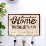 Home Sweet Home, Forever Loved - Family Personalized Custom Acrylic Puzzle Key Holder - House Warming Gift For Family