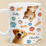 Stay Pawsitive, Wag More, Bark Less - Dog & Cat Personalized Custom 3D Inflated Effect Printed Mug - Gift For Pet Owners, Pet Lovers