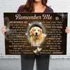 Custom Photo Remember Me With Smiles - Memorial Personalized Custom Horizontal Canvas - Sympathy Gift For Pet Owners, Pet Lovers