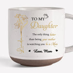The Best Love Is A Mother’s Love - Family Personalized Custom Printed Pottery Mug - Mother's Day, Gift For Daughter, Mom