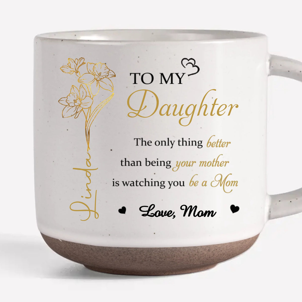 The Best Love Is A Mother’s Love - Family Personalized Custom Printed Pottery Mug - Mother's Day, Gift For Mom, Daughter