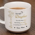 The Best Love Is A Mother’s Love - Family Personalized Custom Printed Pottery Mug - Mother's Day, Gift For Daughter, Mom