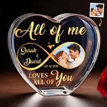 Custom Photo Infinity Love Couple Gifts - Personalized 3D Crystal