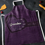 A Recipe Of Love & Family - Family Personalized Custom Apron - Mother's Day, Gift For Grandma, Grandparent