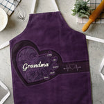 A Recipe Of Love & Family - Family Personalized Custom Apron - Mother's Day, Gift For Grandma, Grandparent