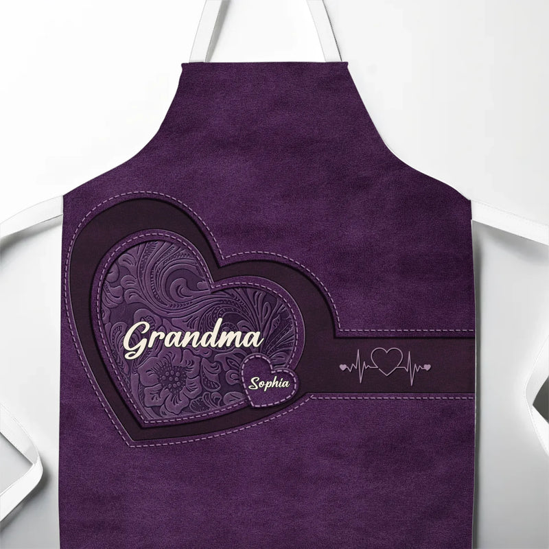 A Recipe Of Love & Family - Family Personalized Custom Apron - Mother's Day, Gift For Mom, Grandma