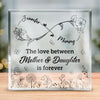 Mothers And Daughters Are Forever - Family Personalized Custom Square Shaped Acrylic Plaque - Mother's Day, Gift For Mom, Daughter