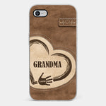 The Heart Of Our Home Is Family - Family Personalized Custom Clear Phone Case - Gift For Family Members
