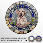 Custom Pet Photo Memorial Gifts for Dog Lovers - Personalized Car Visor Clip