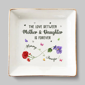 Amour éternel, lien intemporel - Plat à bijoux personnalisé pour la famille - Fête des Mères, cadeau pour maman, fille