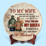 I’m Still Here, Still Grumpy, And Still Yours - Couple Personalized Custom Ceramic Plate - Gift For Husband Wife, Anniversary