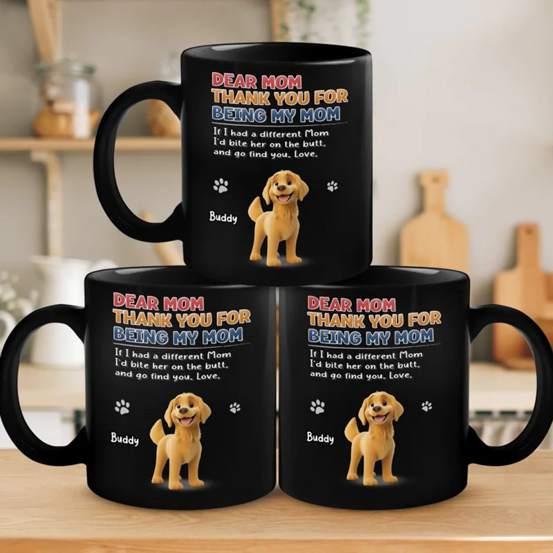 I Woof You, Now Gimme Treats - Dog Personalized Custom Black Mug - Gift For Pet Owners, Pet Lovers