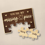 Together, We Complete The Puzzle Of Love - Couple Personalized Custom Acrylic Puzzle Key Holder - House Warming Gift For For Husband Wife, Anniversary
