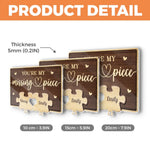 Together, We Complete The Puzzle Of Love - Couple Personalized Custom Acrylic Puzzle Key Holder - House Warming Gift For For Husband Wife, Anniversary
