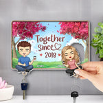 Two Weirdos, One Perfect Puzzle - Couple Personalized Custom Acrylic Puzzle Key Holder - House Warming Gift For Couple
