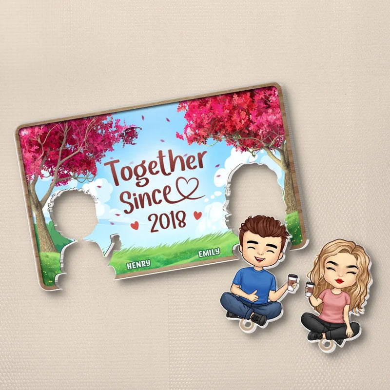 Two Weirdos, One Perfect Puzzle - Couple Personalized Custom Acrylic Puzzle Key Holder - House Warming Gift For For Husband Wife, Anniversary