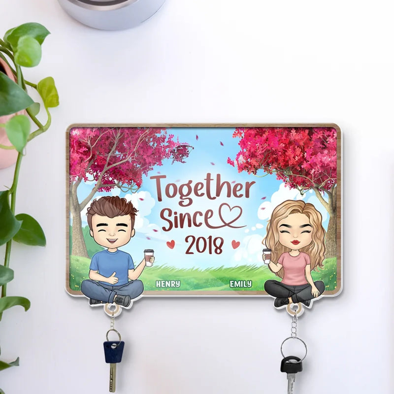 Two Weirdos, One Perfect Puzzle - Couple Personalized Custom Acrylic Puzzle Key Holder - House Warming Gift For For Husband Wife, Anniversary