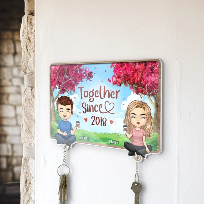 Two Weirdos, One Perfect Puzzle - Couple Personalized Custom Acrylic Puzzle Key Holder - House Warming Gift For For Husband Wife, Anniversary