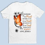 We Are Bound By Love And Wings - Memorial Personalized Custom Unisex T-shirt, Premium T-shirt, Hoodie - Sympathy Gift For Wife