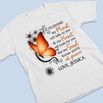 We Are Bound By Love And Wings - Memorial Personalized Custom Unisex T-shirt, Premium T-shirt, Hoodie - Sympathy Gift For Wife