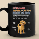 I Woof You, Now Gimme Treats - Dog Personalized Custom Black Mug - Gift For Mom, Dog Lovers