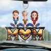 Love You To The Moon And Back - Family Personalized Custom Car Ornament - Acrylic Custom Shaped - Mother's Day, Gift For Mom, Grandma