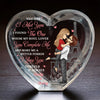 Holding You Forever - Couple Personalized Custom 3D Crystal Heart Shaped - Gift For Husband Wife, Anniversary