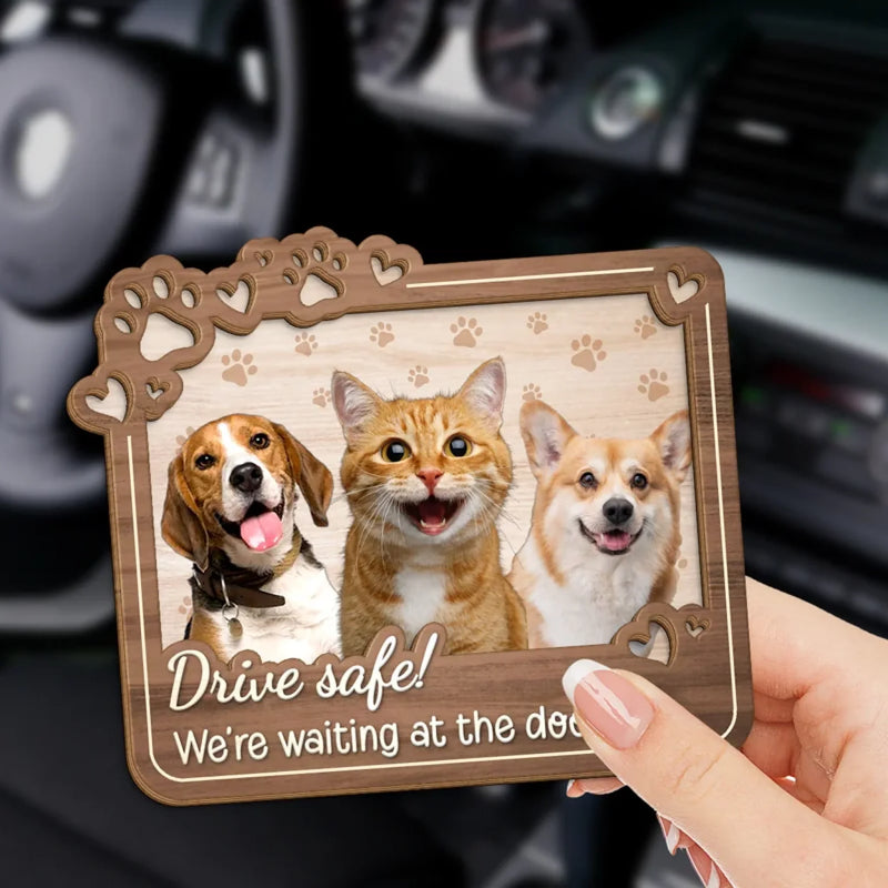 Custom Photo No One Cuddles Me Like You Do - Dog & Cat Personalized Custom Car Visor Clip - Gift For Pet Owners, Pet Lovers