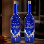 Forever Yours, Since The Day We Met - Couple Personalized Custom Blue Bottle Lamp - Gift For Husband, Wife, Couple