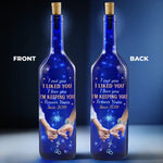 Forever Yours, Since The Day We Met - Couple Personalized Custom Blue Bottle Lamp - Gift For Husband, Wife, Couple