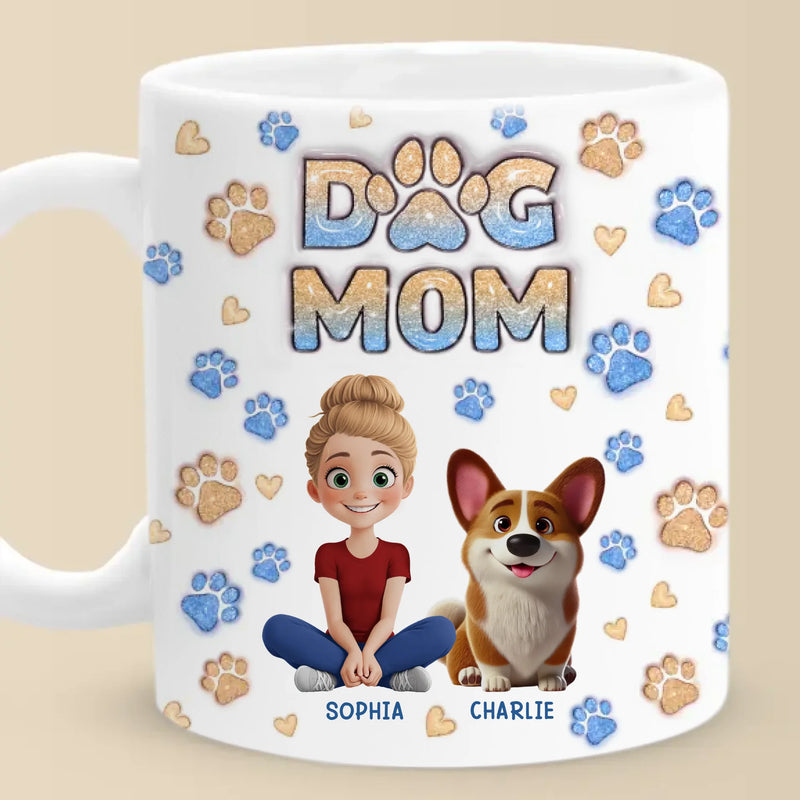 Home Is Where The Fur Sticks To Everything - Dog & Cat Personalized Custom 3D Inflated Effect Printed Mug - Gift For Pet Owners, Pet Lovers