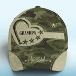 Our Grandpa, Our Star - Family Personalized Custom Hat, All Over Print Classic Cap - Gift For Family Members