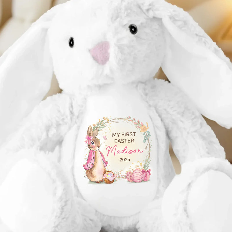 Sweet Bunny, Warm Hugs - Family Personalized Custom Easter Bunny Plush - Easter Gift For Baby Kids, Newborn Baby