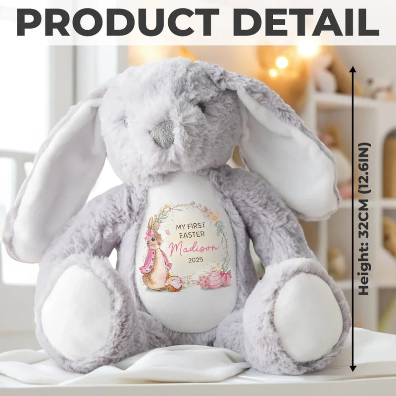 Sweet Bunny, Warm Hugs - Family Personalized Custom Easter Bunny Plush - Easter Gift For Baby Kids, Newborn Baby