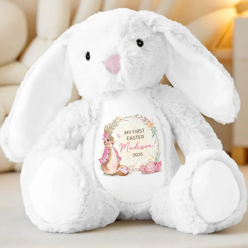 Sweet Bunny, Warm Hugs - Family Personalized Custom Easter Bunny Plush - Easter Gift For Baby Kids, Newborn Baby