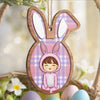 Somebunny t'aime - Décoration familiale personnalisée - Bois en forme personnalisée - Cadeau de Pâques pour les membres de la famille