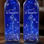 Watching You Grow, My Joy - Family Personalized Custom Blue Bottle Lamp - Mother's Day, Gift For Mom, Daughter