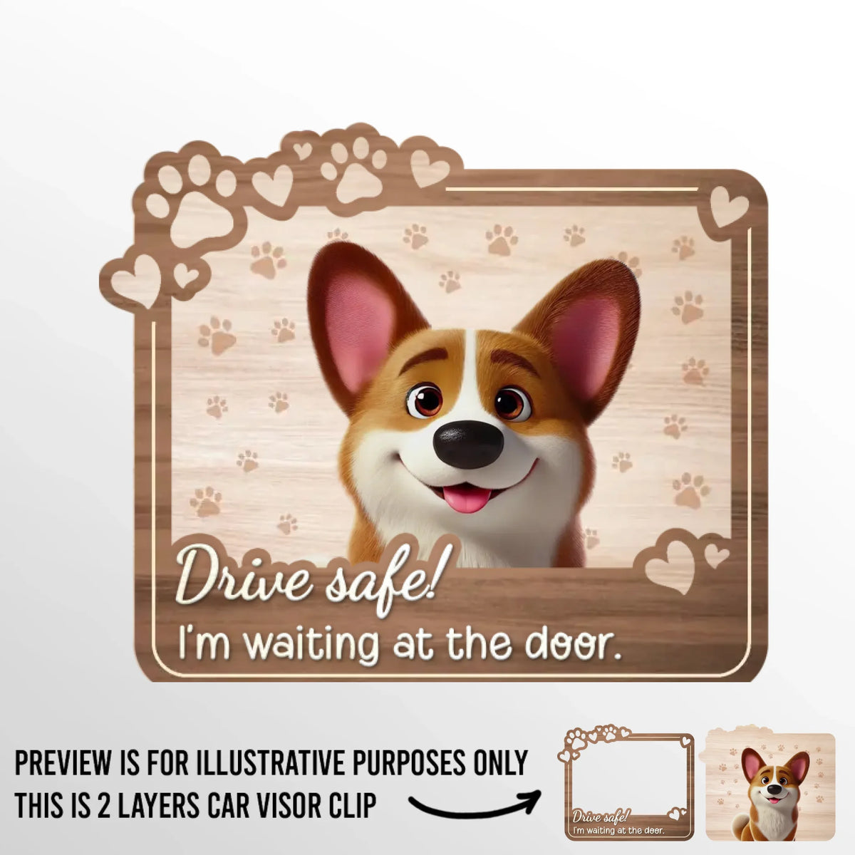 We're Watching You - Dog & Cat Personalized Custom Car Visor Clip - Gift For Pet Owners, Pet Lovers