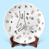 A Mother’s Love Is Endless - Family Personalized Custom 3D Inflated Effect Printed Ceramic Plate - Mother's Day, Gift For Mom, Grandma