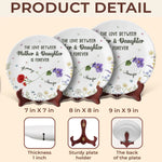 The Love Between Mother & Daughter Is Forever - Family Personalized Custom Ceramic Plate - Mother's Day, Gift For Mom, Daughter