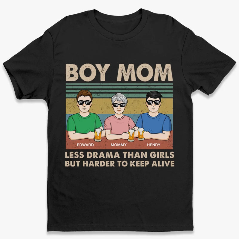 Less Drama, More Chaos - Family Personalized Custom Unisex T-shirt, Premium T-shirt, Hoodie - Mother's Day Gift For Mom, Son