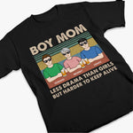 Less Drama, More Chaos - Family Personalized Custom Unisex T-shirt, Premium T-shirt, Hoodie - Mother's Day Gift For Mom, Boy Mom